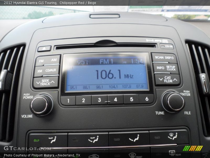 Audio System of 2012 Elantra GLS Touring