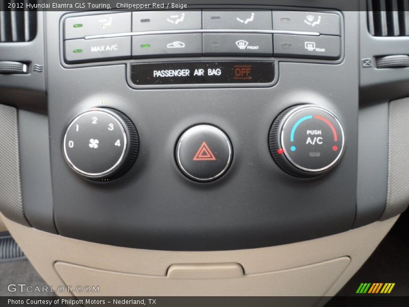 Controls of 2012 Elantra GLS Touring