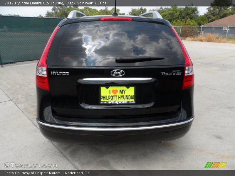 Black Noir Pearl / Beige 2012 Hyundai Elantra GLS Touring