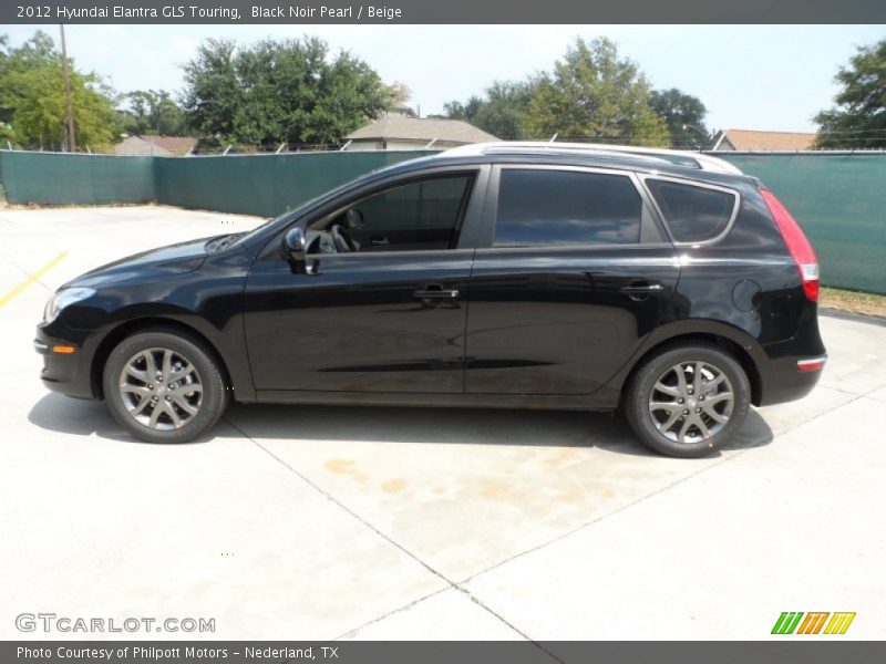 Black Noir Pearl / Beige 2012 Hyundai Elantra GLS Touring