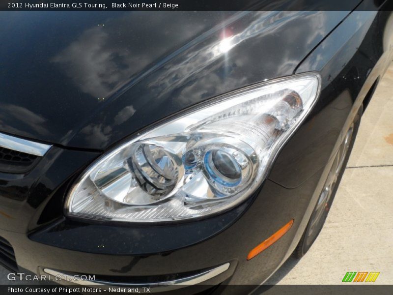 Black Noir Pearl / Beige 2012 Hyundai Elantra GLS Touring
