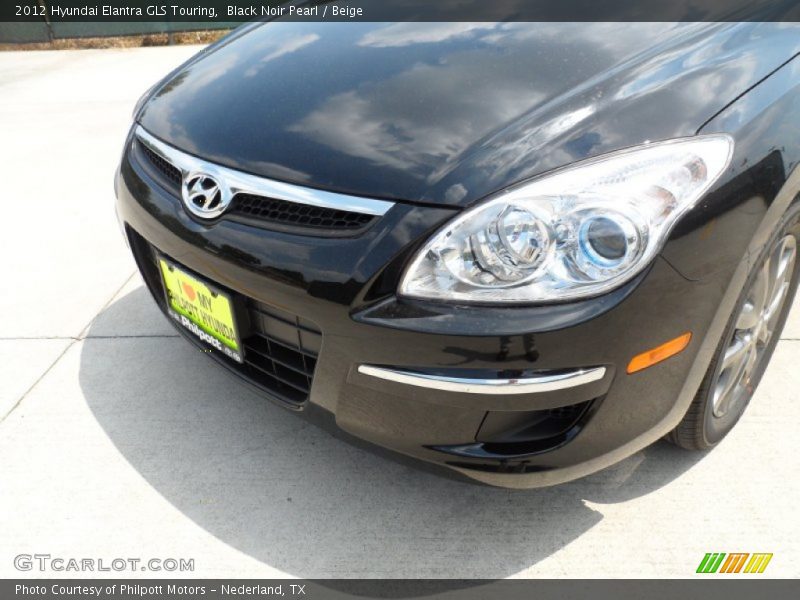 Black Noir Pearl / Beige 2012 Hyundai Elantra GLS Touring