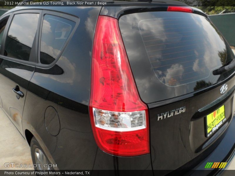 Black Noir Pearl / Beige 2012 Hyundai Elantra GLS Touring