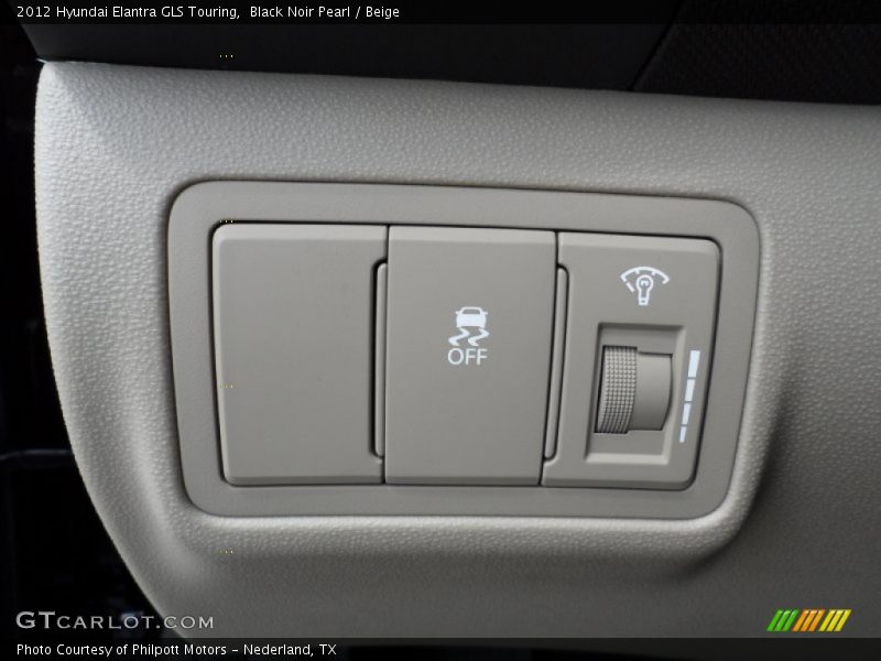 Black Noir Pearl / Beige 2012 Hyundai Elantra GLS Touring
