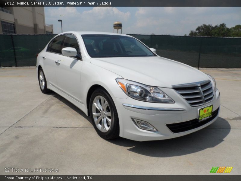 White Satin Pearl / Saddle 2012 Hyundai Genesis 3.8 Sedan