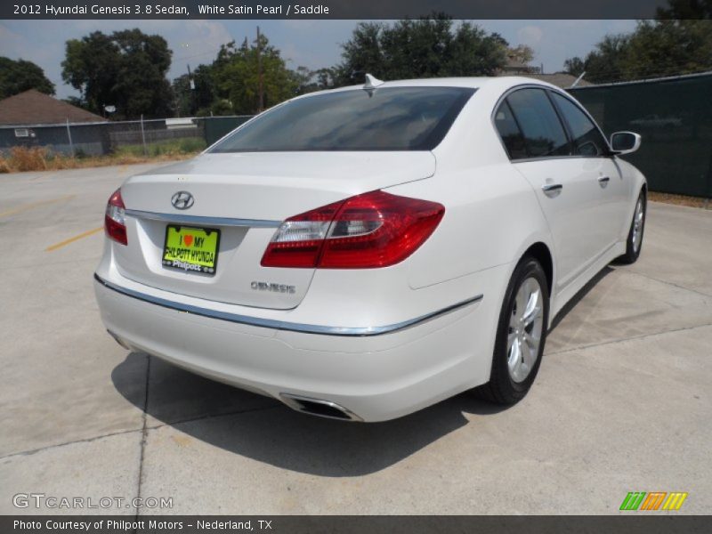 White Satin Pearl / Saddle 2012 Hyundai Genesis 3.8 Sedan