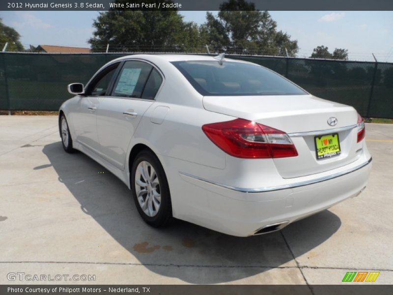 White Satin Pearl / Saddle 2012 Hyundai Genesis 3.8 Sedan