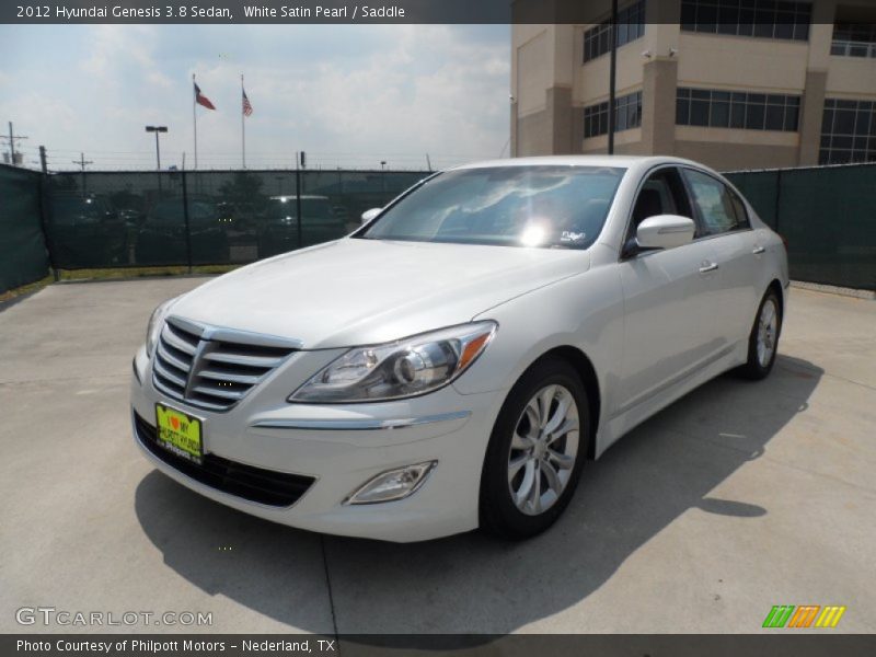 White Satin Pearl / Saddle 2012 Hyundai Genesis 3.8 Sedan
