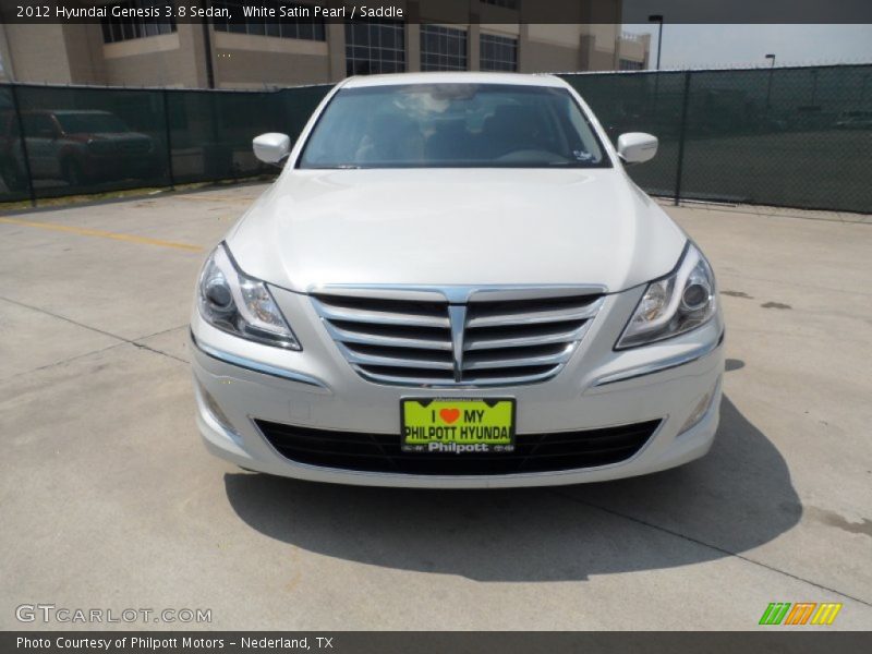 White Satin Pearl / Saddle 2012 Hyundai Genesis 3.8 Sedan
