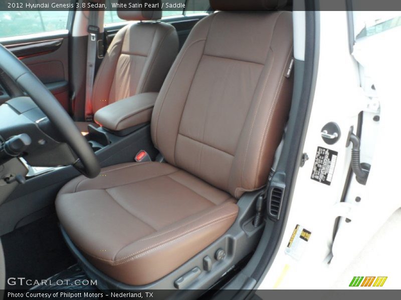  2012 Genesis 3.8 Sedan Saddle Interior