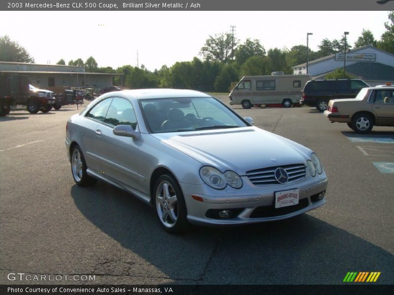 Brilliant Silver Metallic / Ash 2003 Mercedes-Benz CLK 500 Coupe