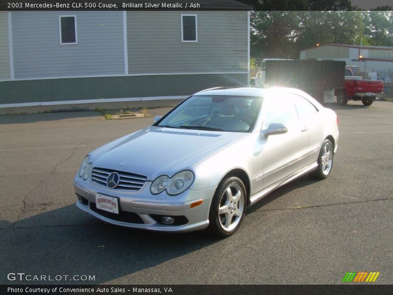 Brilliant Silver Metallic / Ash 2003 Mercedes-Benz CLK 500 Coupe