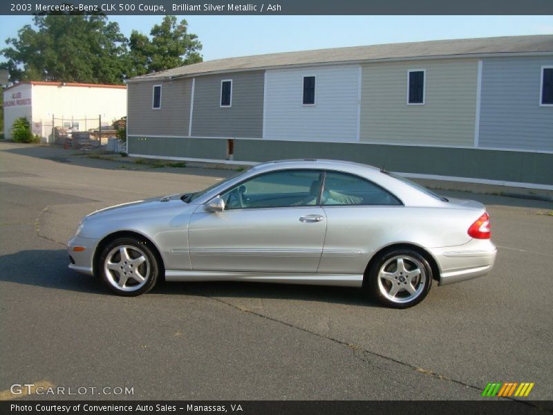 Brilliant Silver Metallic / Ash 2003 Mercedes-Benz CLK 500 Coupe
