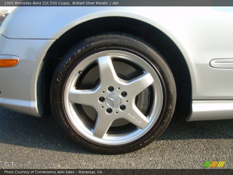 Brilliant Silver Metallic / Ash 2003 Mercedes-Benz CLK 500 Coupe