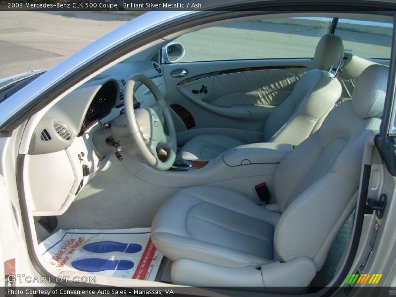 Brilliant Silver Metallic / Ash 2003 Mercedes-Benz CLK 500 Coupe