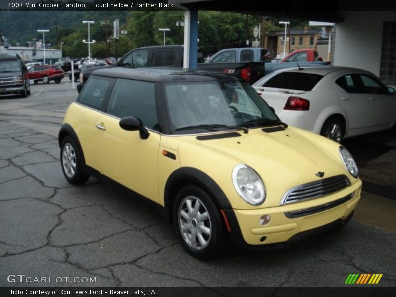 Liquid Yellow / Panther Black 2003 Mini Cooper Hardtop