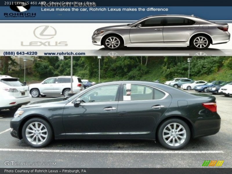 Smoky Granite Mica / Black 2011 Lexus LS 460 AWD