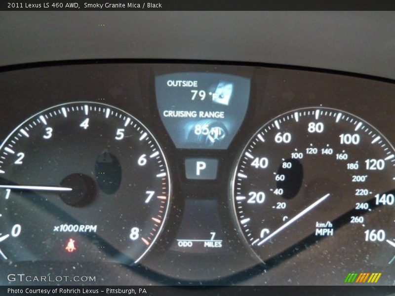 Smoky Granite Mica / Black 2011 Lexus LS 460 AWD
