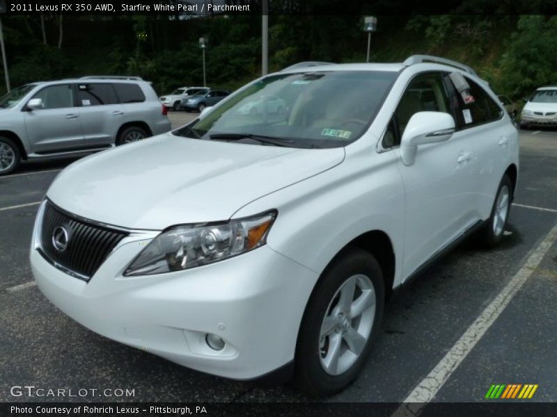 Starfire White Pearl / Parchment 2011 Lexus RX 350 AWD