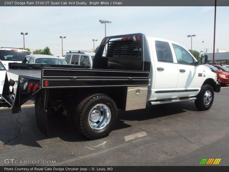 Bright White / Khaki 2007 Dodge Ram 3500 ST Quad Cab 4x4 Dually