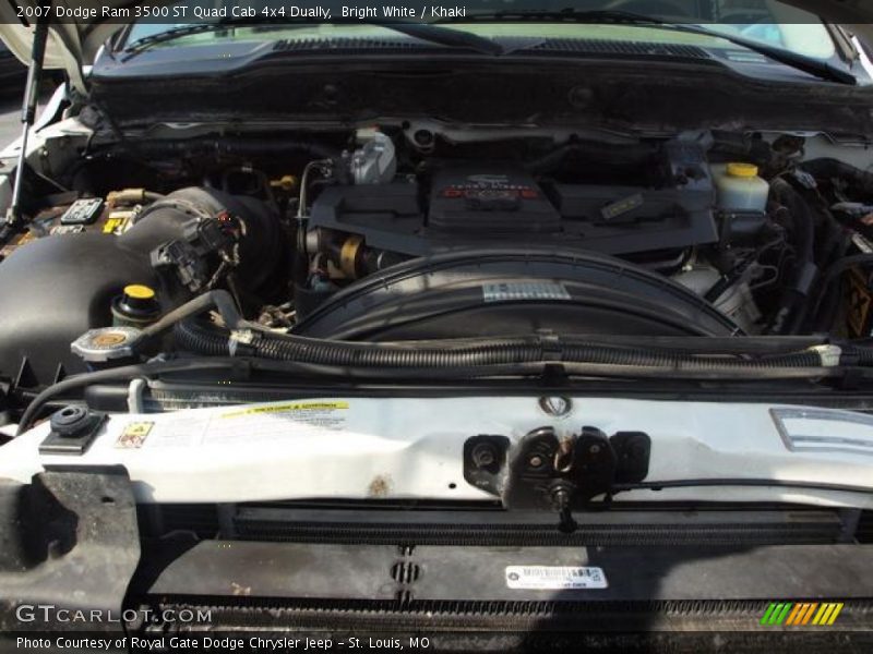 Bright White / Khaki 2007 Dodge Ram 3500 ST Quad Cab 4x4 Dually