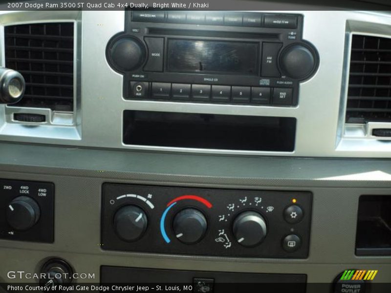 Bright White / Khaki 2007 Dodge Ram 3500 ST Quad Cab 4x4 Dually