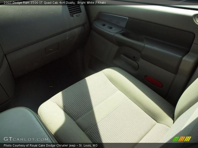 Bright White / Khaki 2007 Dodge Ram 3500 ST Quad Cab 4x4 Dually