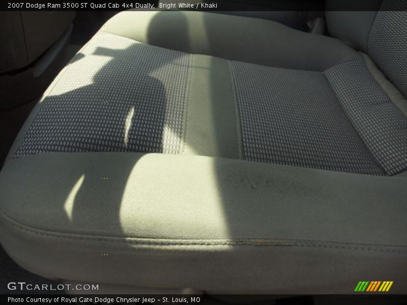 Bright White / Khaki 2007 Dodge Ram 3500 ST Quad Cab 4x4 Dually