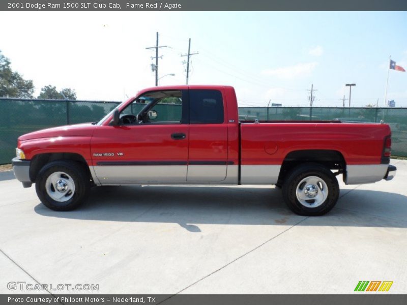Flame Red / Agate 2001 Dodge Ram 1500 SLT Club Cab