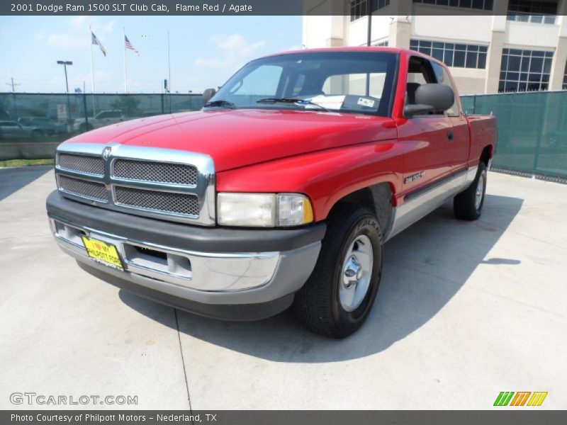 Flame Red / Agate 2001 Dodge Ram 1500 SLT Club Cab