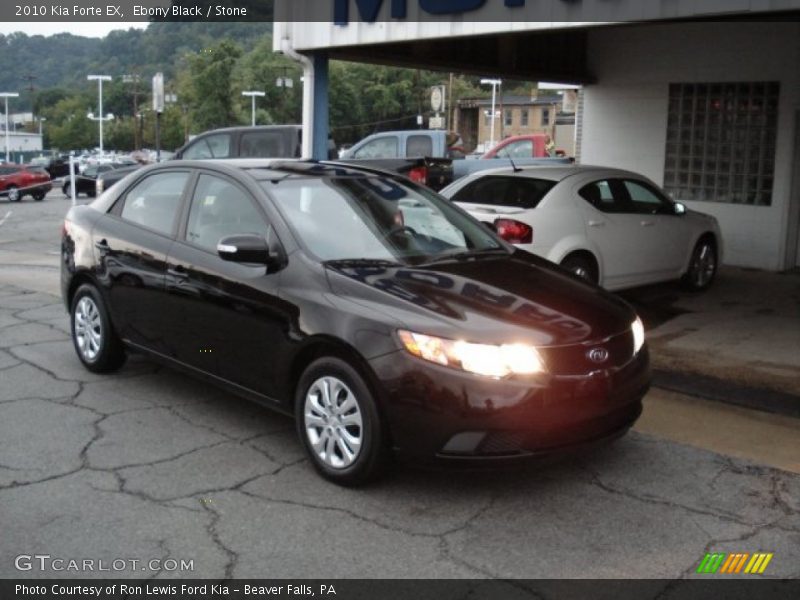 Ebony Black / Stone 2010 Kia Forte EX