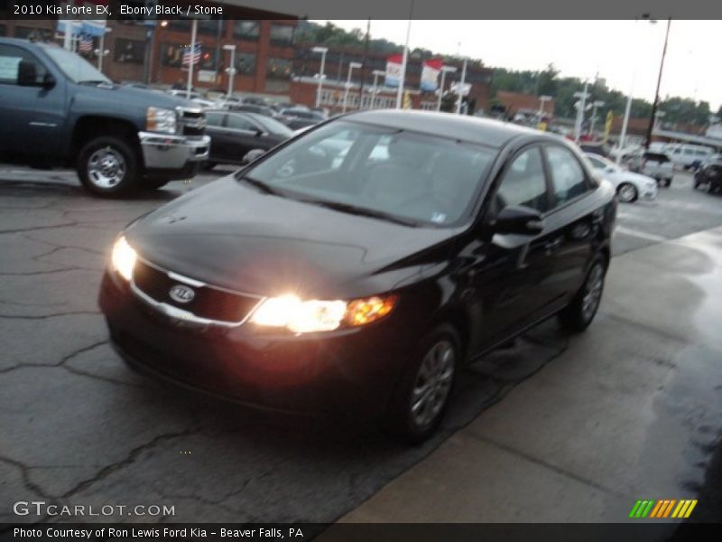Ebony Black / Stone 2010 Kia Forte EX