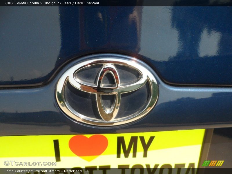 Indigo Ink Pearl / Dark Charcoal 2007 Toyota Corolla S