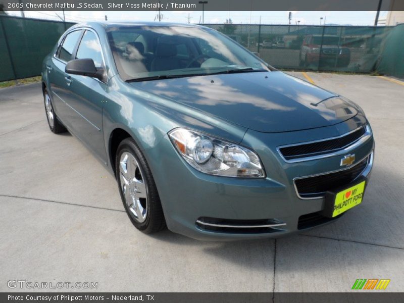Silver Moss Metallic / Titanium 2009 Chevrolet Malibu LS Sedan