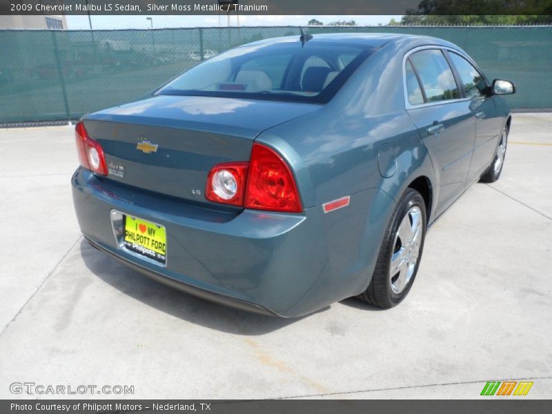 Silver Moss Metallic / Titanium 2009 Chevrolet Malibu LS Sedan
