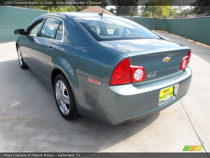 Silver Moss Metallic / Titanium 2009 Chevrolet Malibu LS Sedan