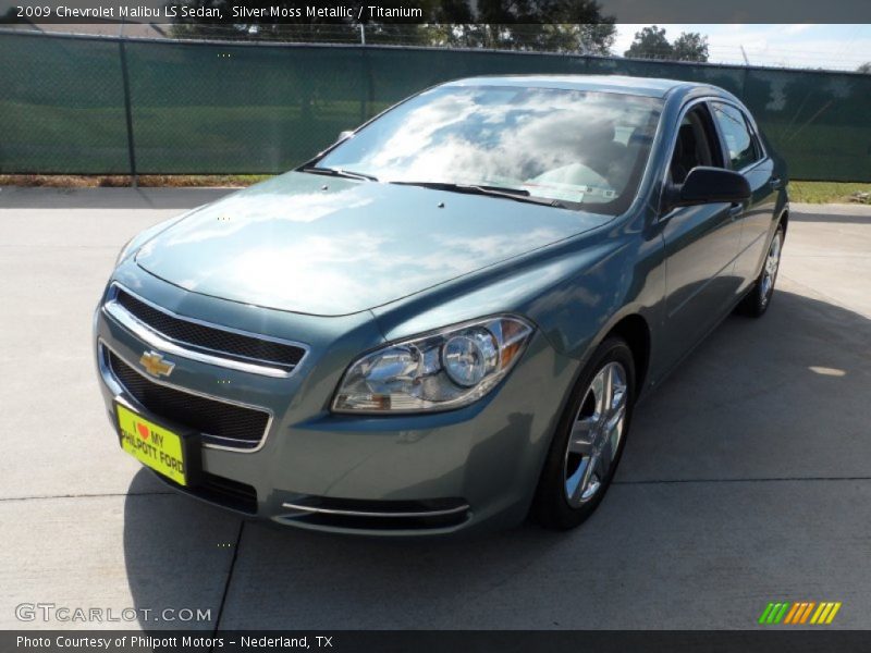 Silver Moss Metallic / Titanium 2009 Chevrolet Malibu LS Sedan