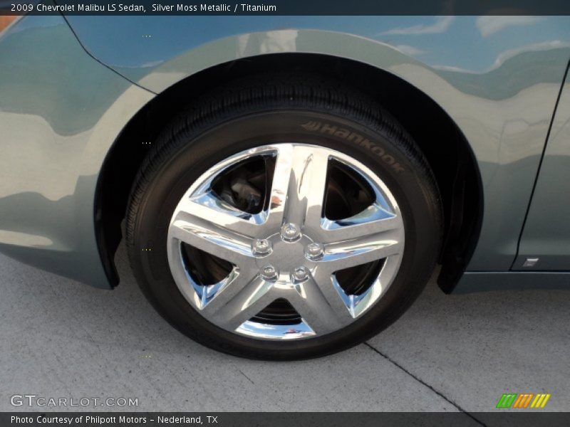 Silver Moss Metallic / Titanium 2009 Chevrolet Malibu LS Sedan