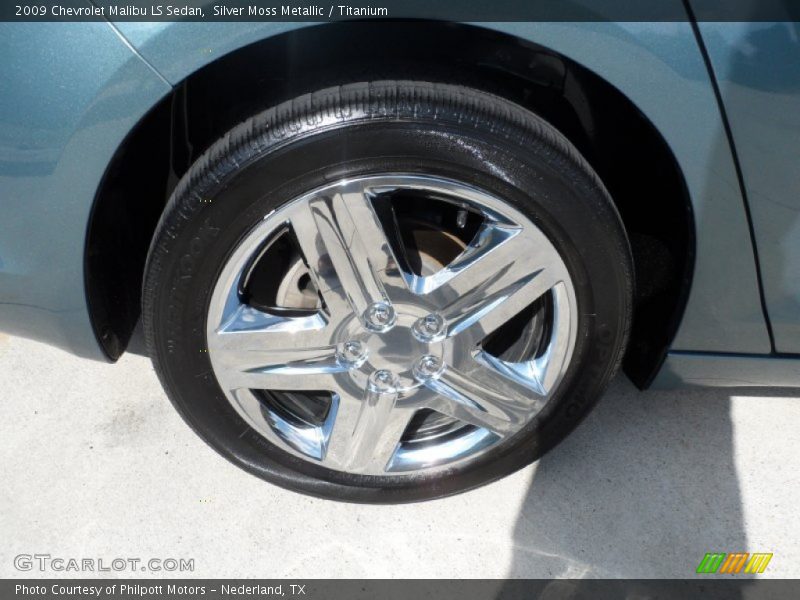 Silver Moss Metallic / Titanium 2009 Chevrolet Malibu LS Sedan