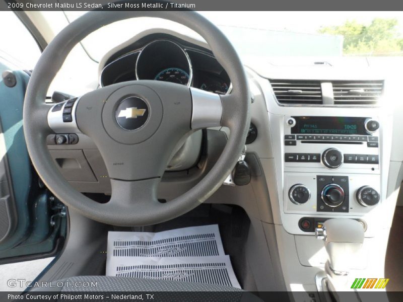 Silver Moss Metallic / Titanium 2009 Chevrolet Malibu LS Sedan