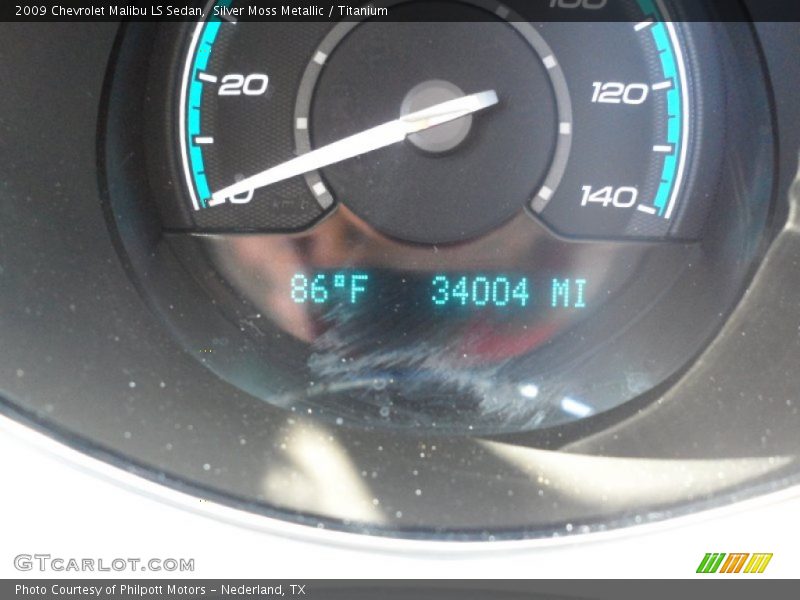 Silver Moss Metallic / Titanium 2009 Chevrolet Malibu LS Sedan