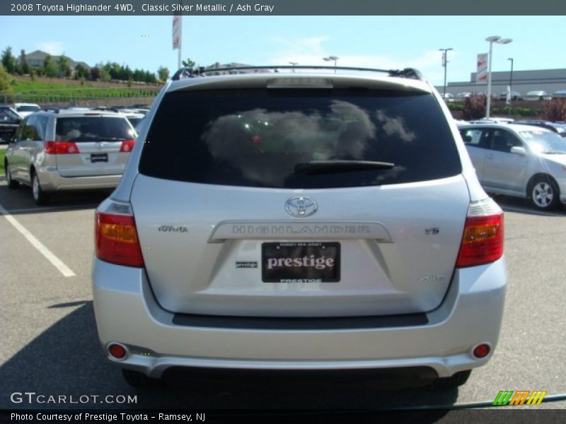 Classic Silver Metallic / Ash Gray 2008 Toyota Highlander 4WD