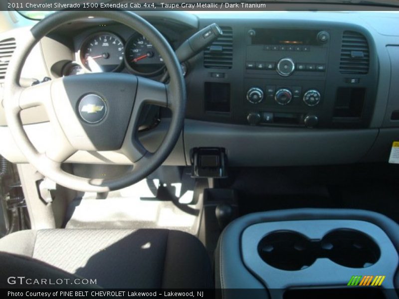 Taupe Gray Metallic / Dark Titanium 2011 Chevrolet Silverado 1500 Extended Cab 4x4