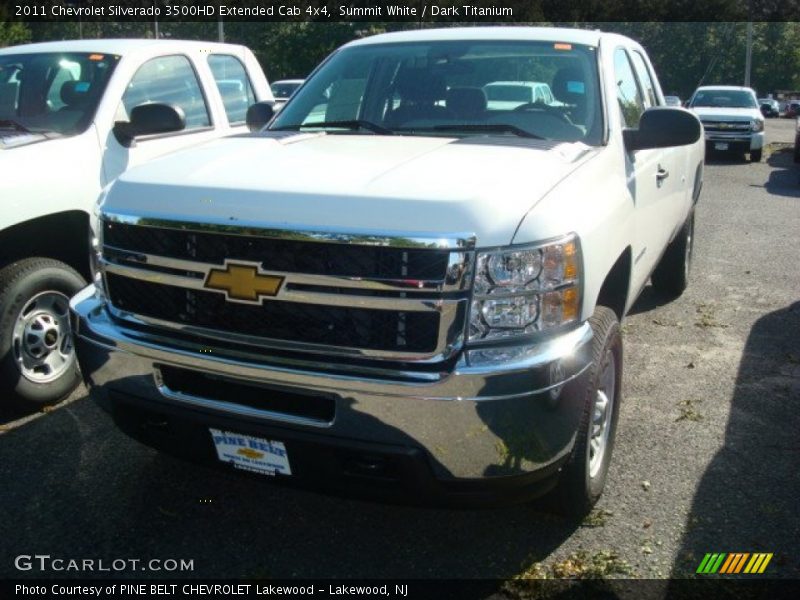 Summit White / Dark Titanium 2011 Chevrolet Silverado 3500HD Extended Cab 4x4