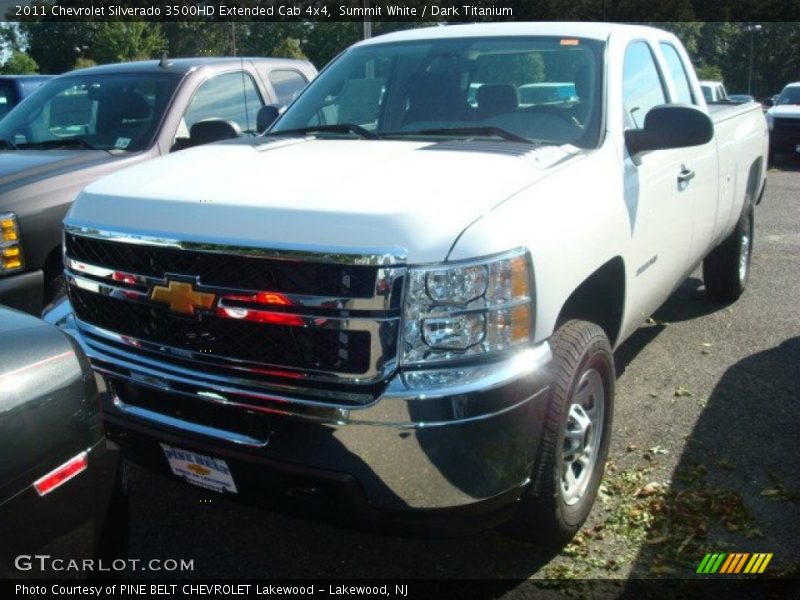 Summit White / Dark Titanium 2011 Chevrolet Silverado 3500HD Extended Cab 4x4