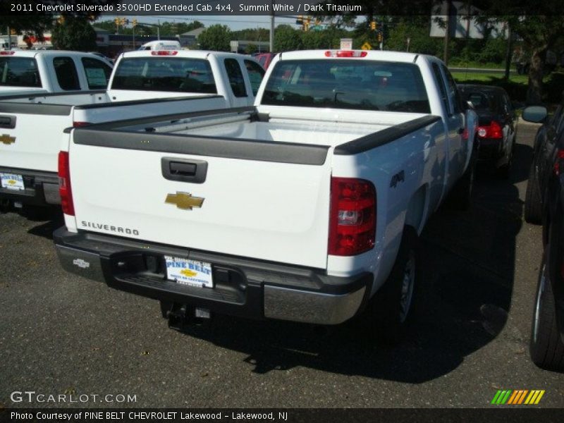 Summit White / Dark Titanium 2011 Chevrolet Silverado 3500HD Extended Cab 4x4