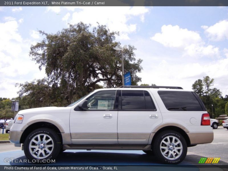 White Platinum Tri-Coat / Camel 2011 Ford Expedition XLT