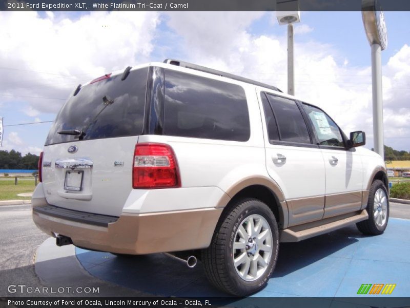 White Platinum Tri-Coat / Camel 2011 Ford Expedition XLT