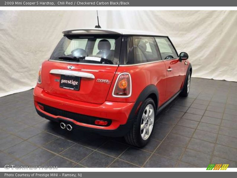Chili Red / Checkered Carbon Black/Black 2009 Mini Cooper S Hardtop