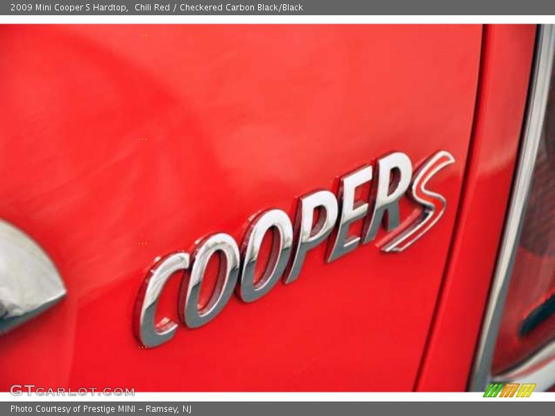 Chili Red / Checkered Carbon Black/Black 2009 Mini Cooper S Hardtop